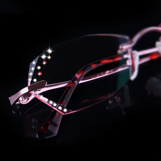 Diamond female models diamond trimming glasses rimless titanium glasses frame myopia frames containing lenses 61
Diamond female models diamond trimming glasses rimless titanium glasses frame myopia frames containing lenses 61