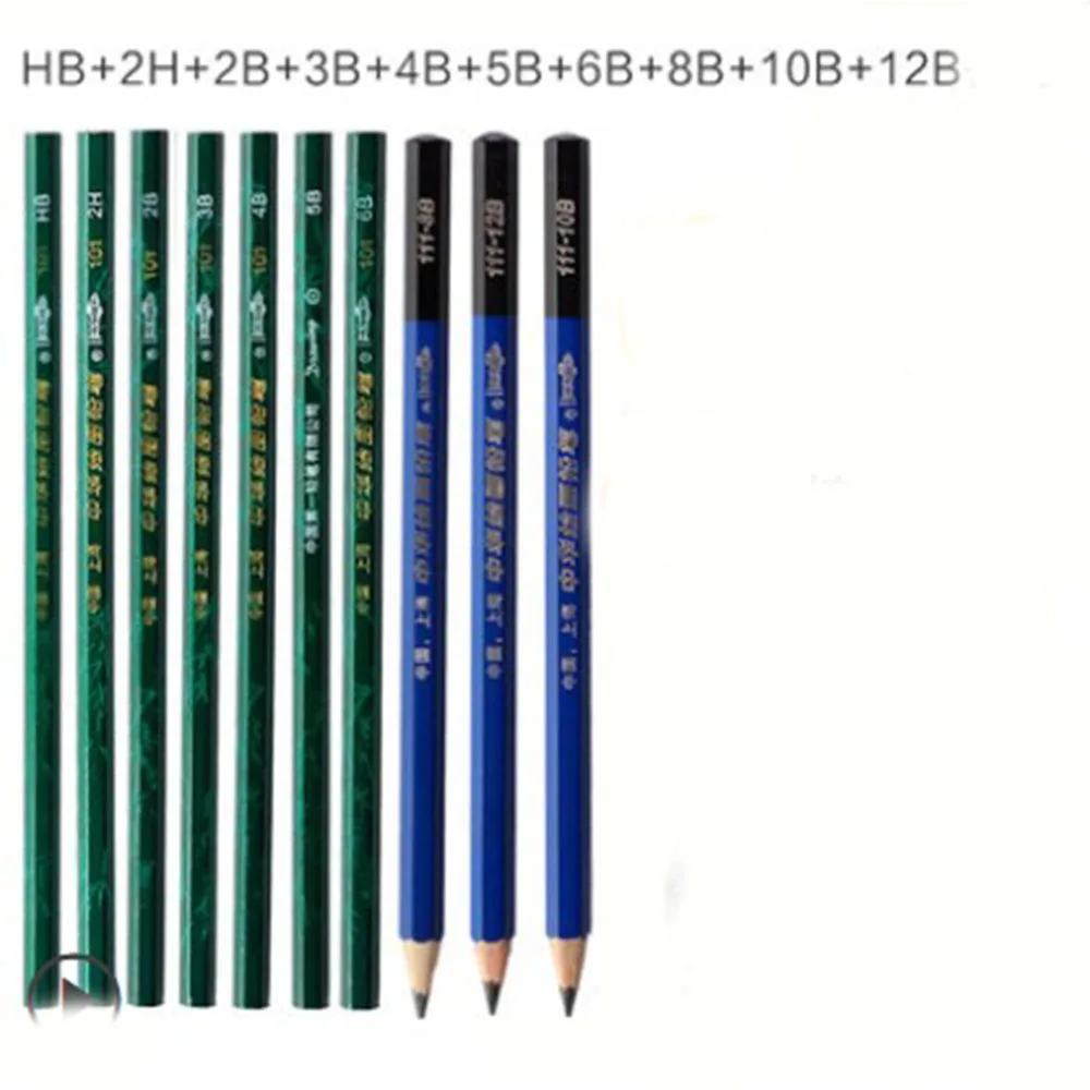 10Pcs/lot High Quality Sketch and Drawing Pencil Set HB 2H 12B 10B 8B 6B 5B 4B 3B 2B School Art Writing Supply
10Pcs/lot High Quality Sketch and Drawing Pencil Set HB 2H 12B 10B 8B 6B 5B 4B 3B 2B School Art Writing Supply