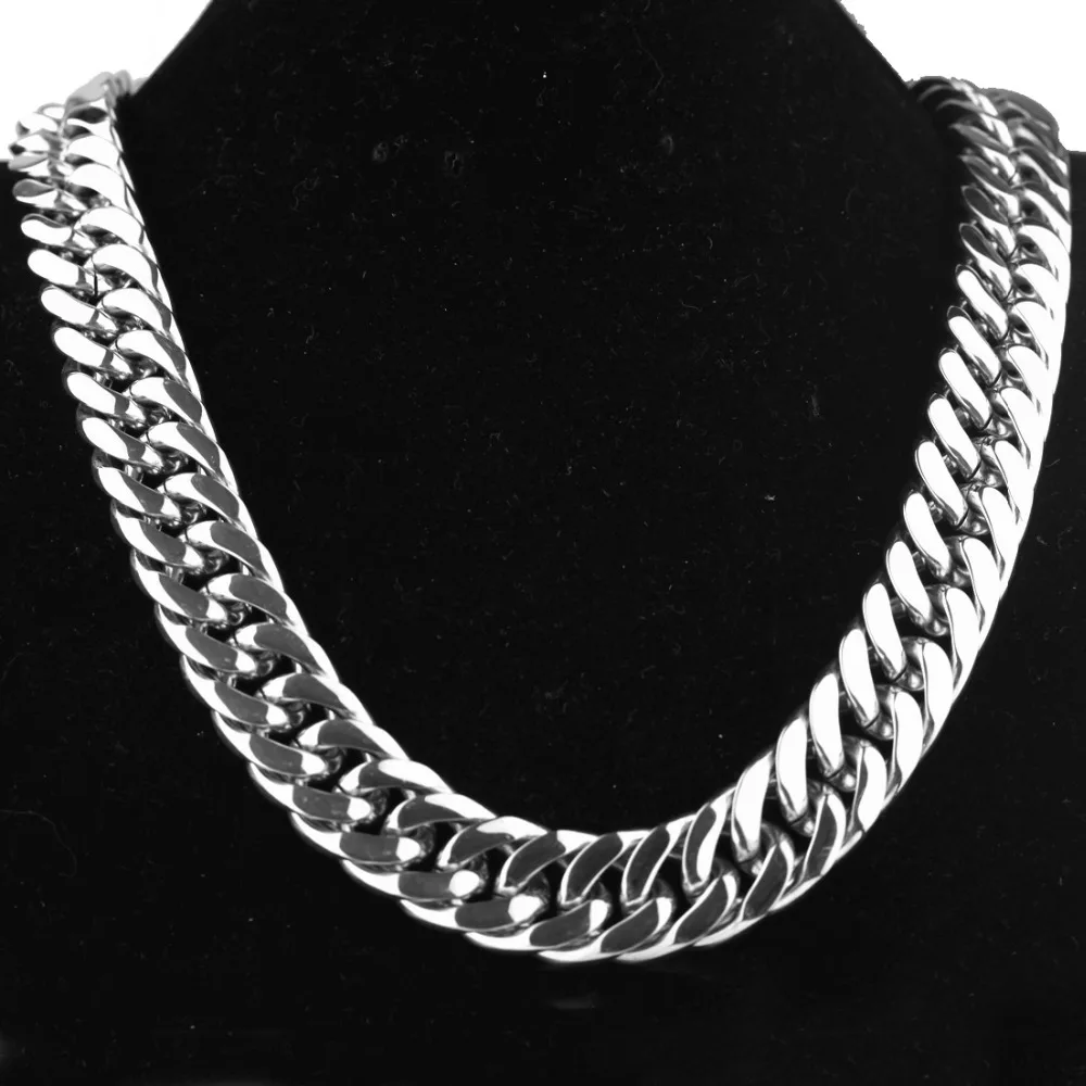 18/21mm 7-40" New Arrive Huge Men's Jewelry Stainless Steel Polished Silver Color Cuban Chain Necklace Or Bracelet Festival Gift
18/21mm 7-40" New Arrive Huge Men's Jewelry Stainless Steel Polished Silver Color Cuban Chain Necklace Or Bracelet Festival Gift