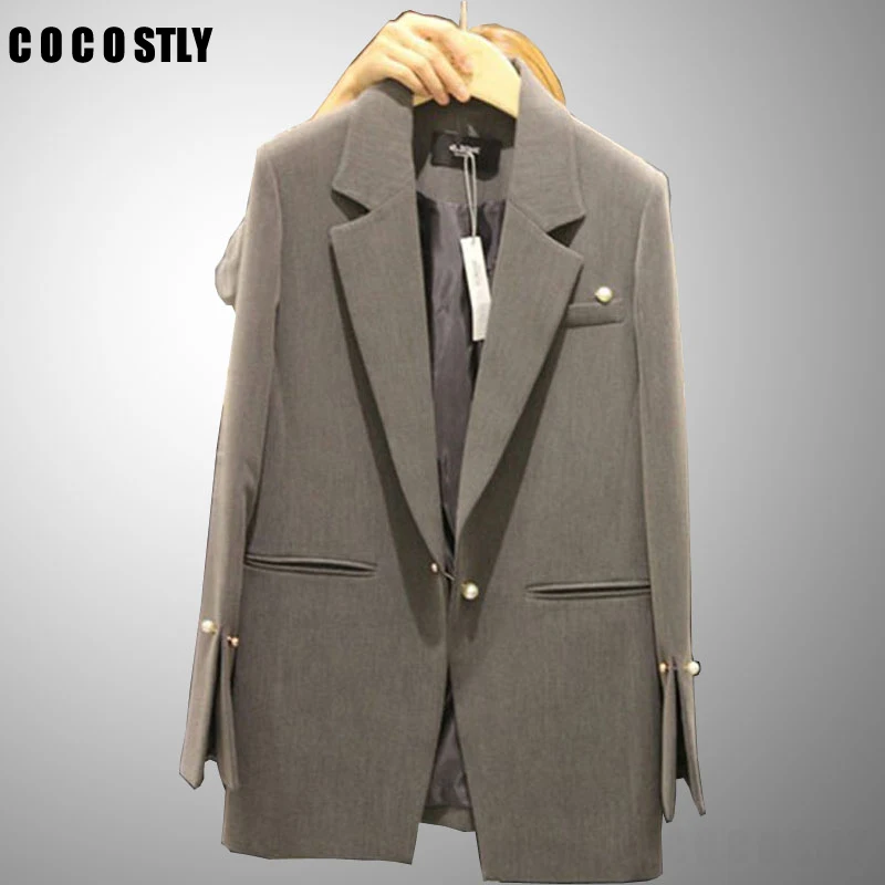Women Blazers 2019 Autumn Winter Female Long Sleeve Suit Office Lady Outerwear Slim Casual Jackets Solid Gray
Women Blazers 2019 Autumn Winter Female Long Sleeve Suit Office Lady Outerwear Slim Casual Jackets Solid Gray