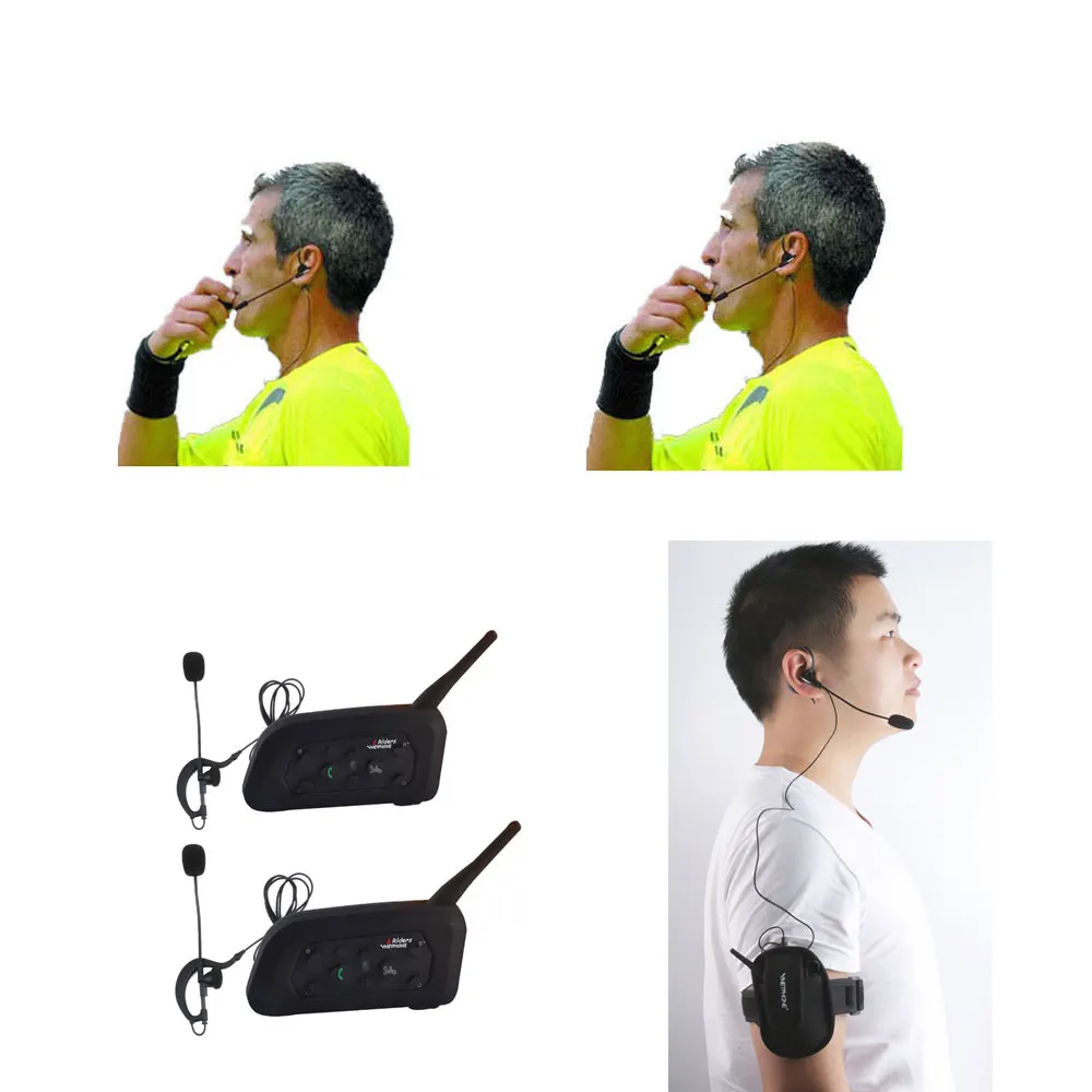 2pcs Professional Football Referee Intercom full duplex 1200M Referees headset Wireless BT Intercom Interphone
2pcs Professional Football Referee Intercom full duplex 1200M Referees headset Wireless BT Intercom Interphone