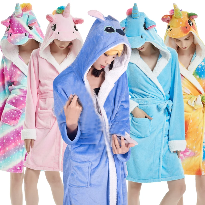 Adults Winter Coral Velvet Hooded Unicorn Robe Women Flannel Dressing Gown Panda Stitch Animal Bath Robes Men's Long Bathrobes
Adults Winter Coral Velvet Hooded Unicorn Robe Women Flannel Dressing Gown Panda Stitch Animal Bath Robes Men's Long Bathrobes