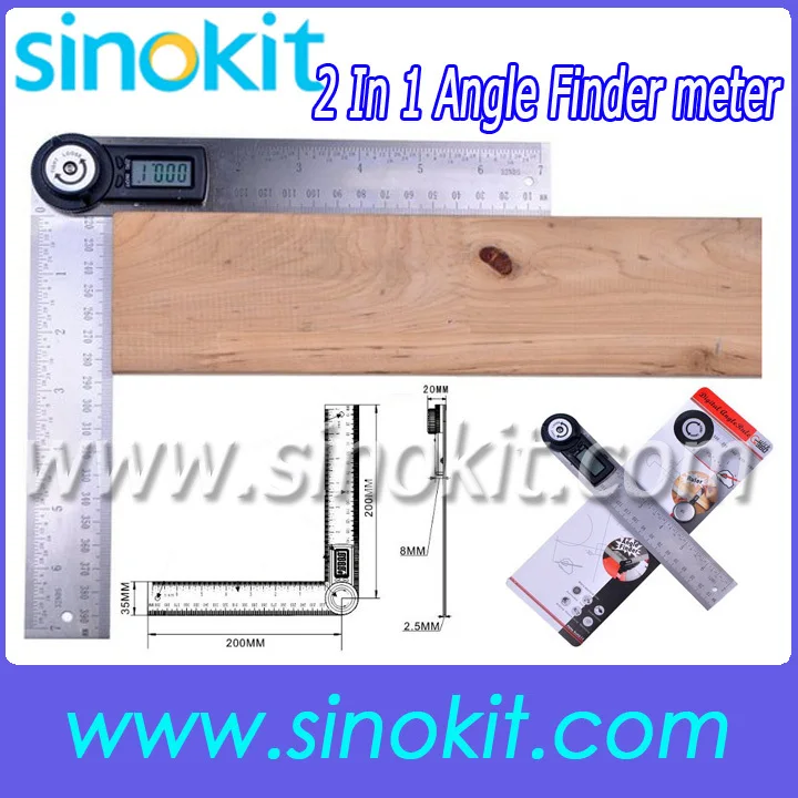 2in1 Digital Angle Finder Meter Protractor Stainless Steel with Moving Blade Ruler 360 degree 400mm
2in1 Digital Angle Finder Meter Protractor Stainless Steel with Moving Blade Ruler 360 degree 400mm