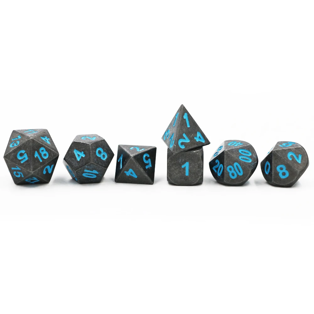 7 шт./компл. классические РПГ игральные кости D & D металлические игральные кости с покрытием окрашенная синяя цифровая игра, набор игральных ...
7 шт./компл. классические РПГ игральные кости D & D металлические игральные кости с покрытием окрашенная синяя цифровая игра, набор игральных ...