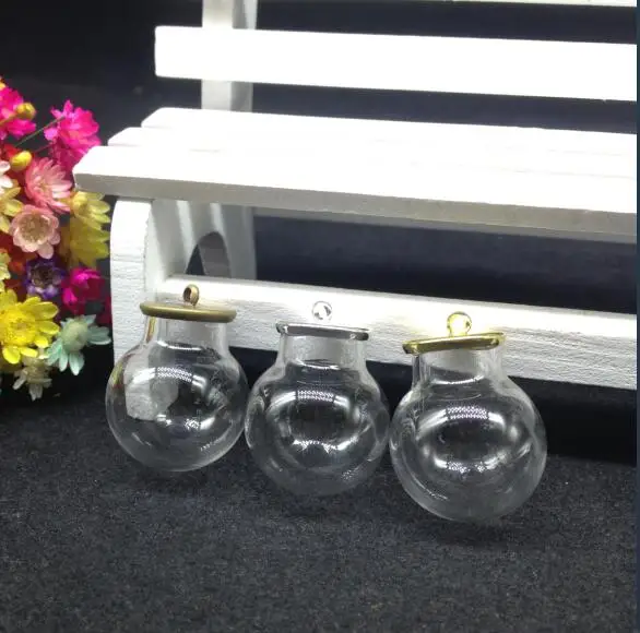 Стеклянный шар с пузырьками 20 шт. 20*12 мм Классическая основа стеклянные флаконы