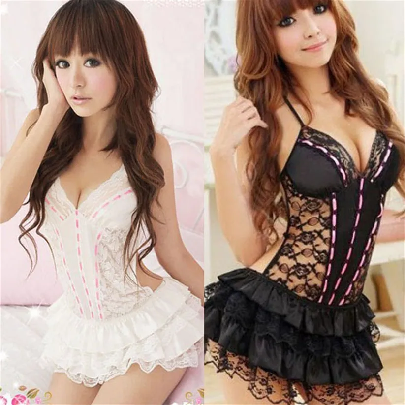 Wonderful 1 шт. кружевное сексуальное страсть белье с открытой спиной Холтер Babydoll