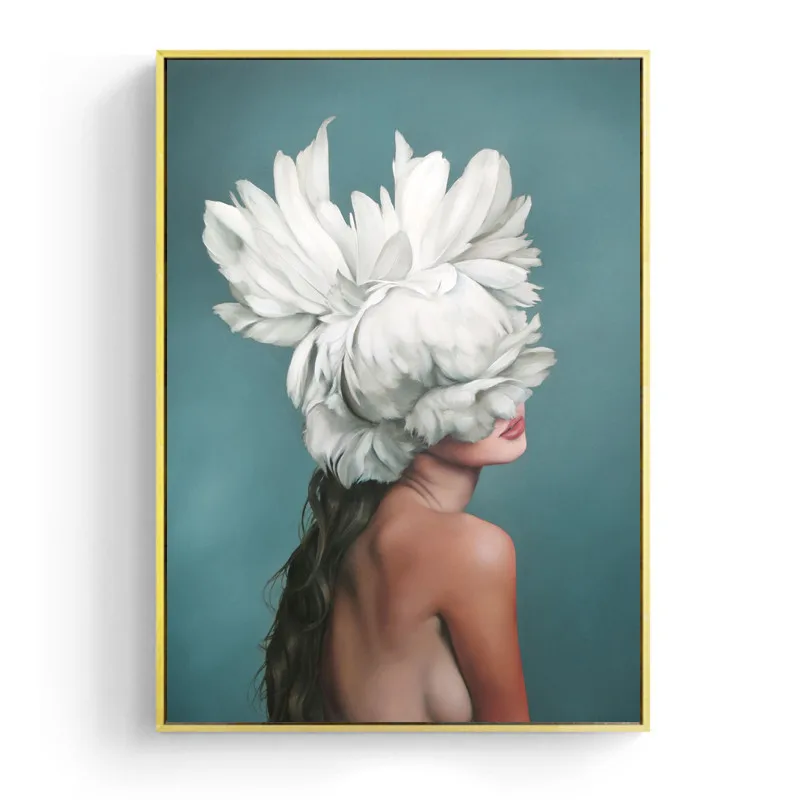 Nordic Decoration Flowers Feather Women Wall Art Canvas Painting Oil Painting Poster Modern Picture For Living Room Decoration
Nordic Decoration Flowers Feather Women Wall Art Canvas Painting Oil Painting Poster Modern Picture For Living Room Decoration