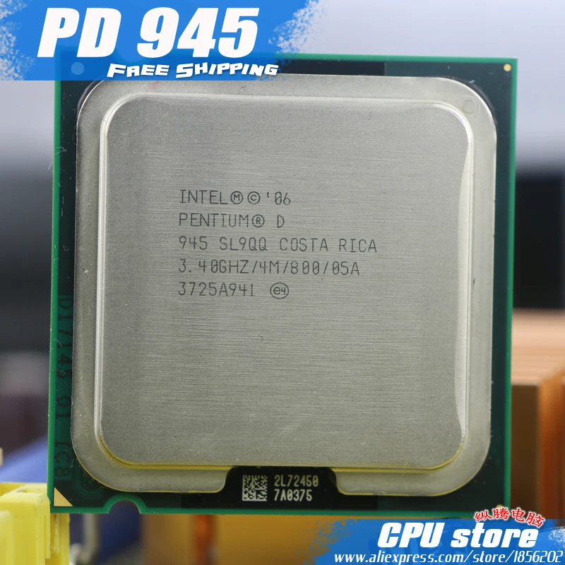 Процессор Intel Pentium D 945 (3 4 ГГц/4 м/800 ГГц) Socket 775 pd pd945 (работает 100% бесплатная доставка)