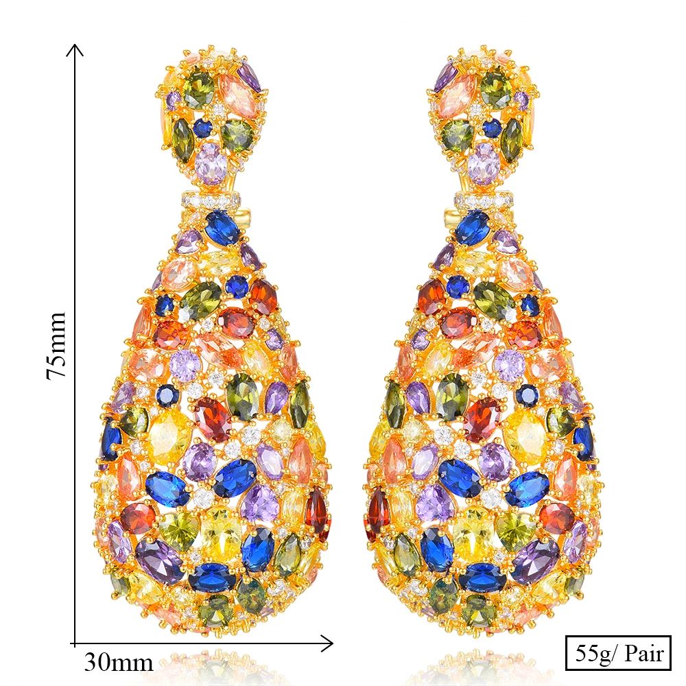 GODKI 75mm MAXI Size Luxury Waterdrop Geometry Full Mirco Paved Cubic Zircon CZ Naija Wedding Earring Fashion Jewelry
GODKI 75mm MAXI Size Luxury Waterdrop Geometry Full Mirco Paved Cubic Zircon CZ Naija Wedding Earring Fashion Jewelry
