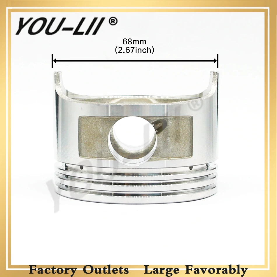 YOULII Cylinder Piston Fit For 168F Engine GX160 GX200 5.5HP 6.5HP Carburetor Chainsaw 68mm Piston For Dirt Bike Motorcycle
YOULII Cylinder Piston Fit For 168F Engine GX160 GX200 5.5HP 6.5HP Carburetor Chainsaw 68mm Piston For Dirt Bike Motorcycle