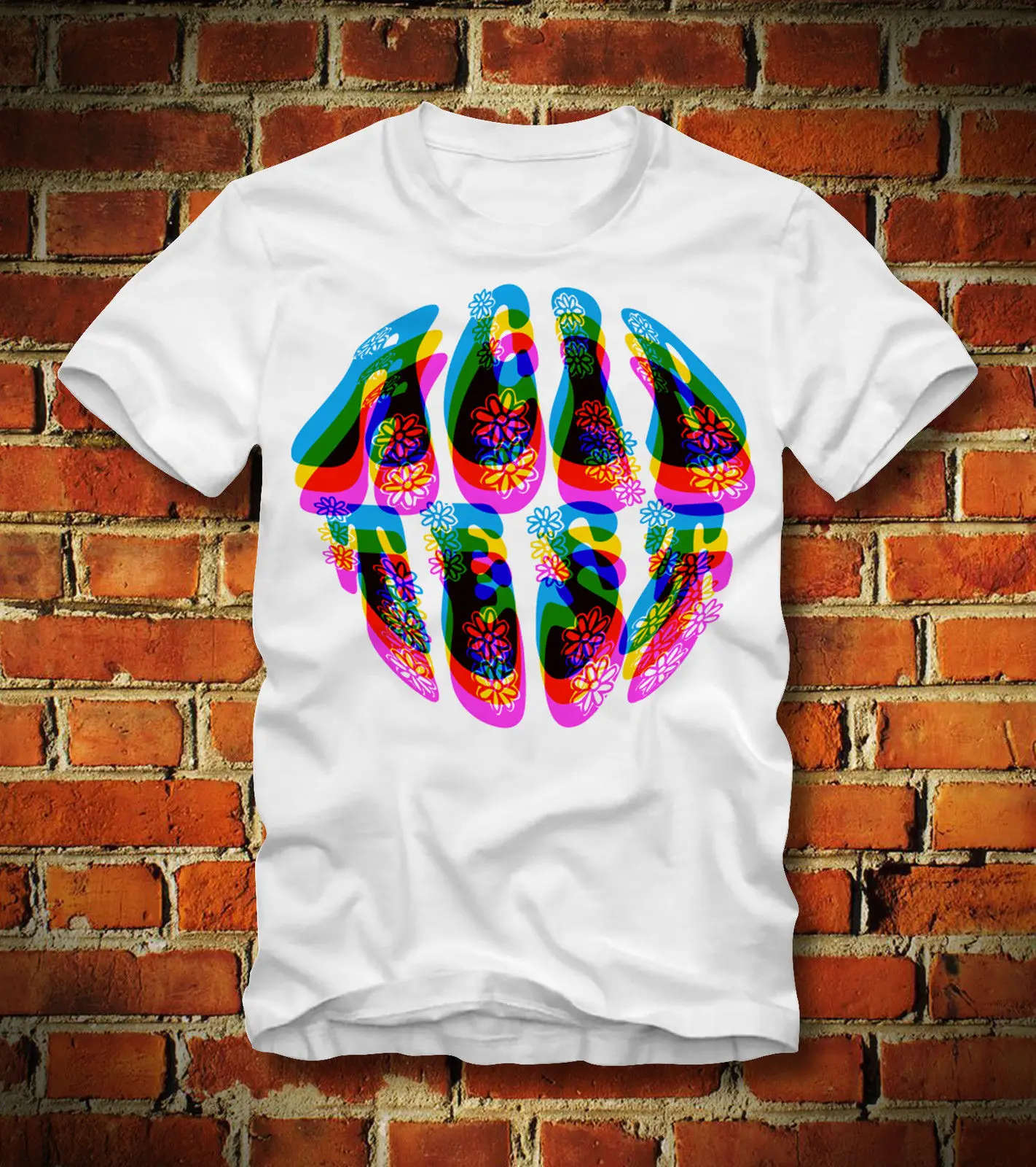 Футболка кислотный тест LSD PSYCHEDELIC 3D psychedelich DROGEN DRUGS MDMACartoon Мужская Унисекс Новая