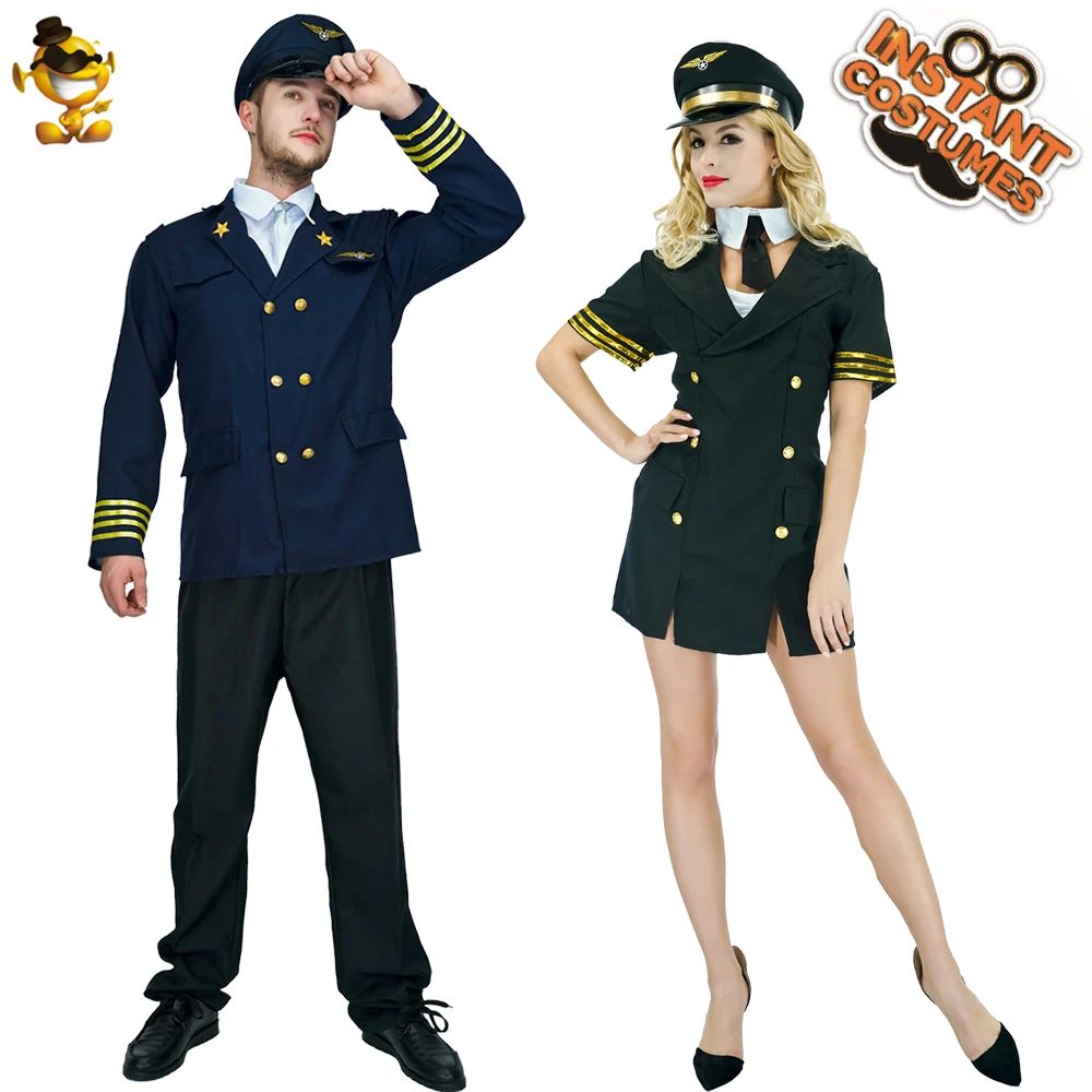 Career Pilot Man&Air Hostess Costumes Performance Halloween Party Career Men's Pilot&Lady's Air Outfits Costumes
Career Pilot Man&Air Hostess Costumes Performance Halloween Party Career Men's Pilot&Lady's Air Outfits Costumes