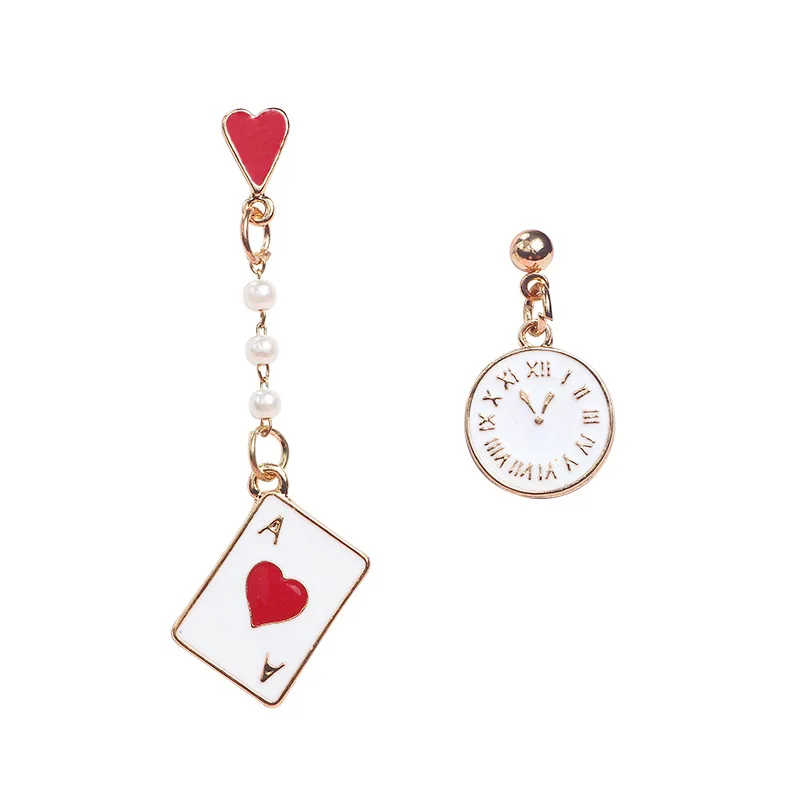 dongsheng Cute Women's Earring Alice Wonderland Enamel Earrings Sweet Poker Clock Long Created Pearl Pendant Geometric Jewelry
dongsheng Cute Women's Earring Alice Wonderland Enamel Earrings Sweet Poker Clock Long Created Pearl Pendant Geometric Jewelry