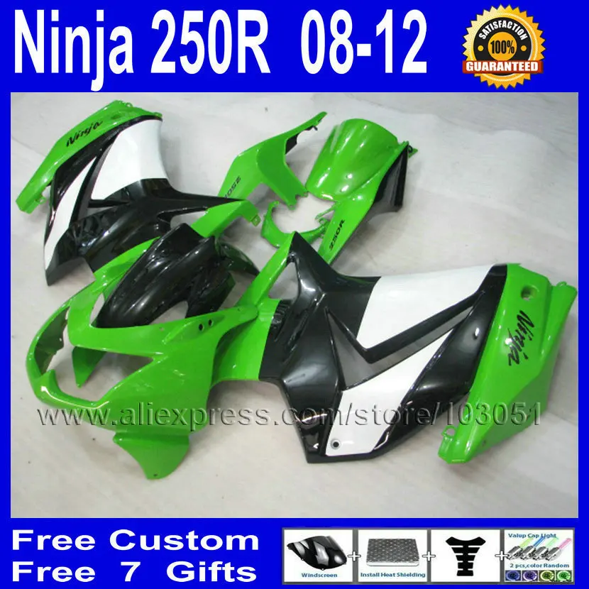 Обтекатель комплект для ninja 250r Kawasaki 2008 2009 2011 2013 ZX250R зеленый черный 08 10 11 12 EX250 EX 250R мотоцикл обтекатели комплект
Обтекатель комплект для ninja 250r Kawasaki 2008 2009 2011 2013 ZX250R зеленый черный 08 10 11 12 EX250 EX 250R мотоцикл обтекатели комплект