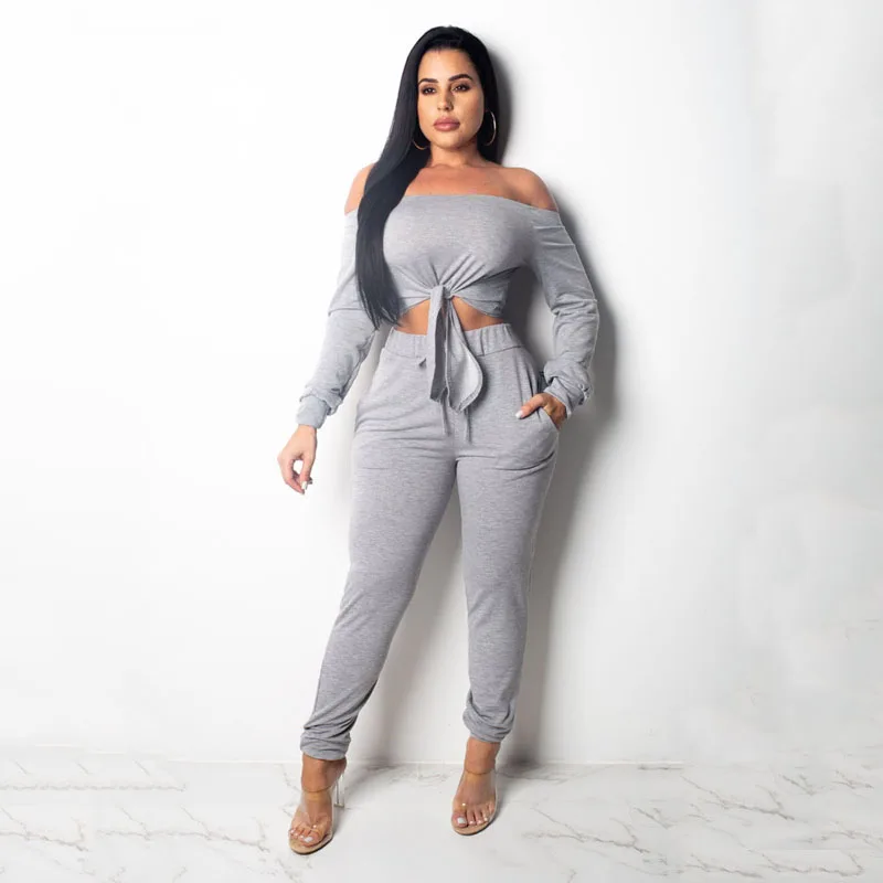 Solid Wrapped Chest Bow Cotton Lace One Word Collar Sets Long-sleeve Tops Pencil Long Trouser Women Two Piece Outfits Casual Set
Solid Wrapped Chest Bow Cotton Lace One Word Collar Sets Long-sleeve Tops Pencil Long Trouser Women Two Piece Outfits Casual Set