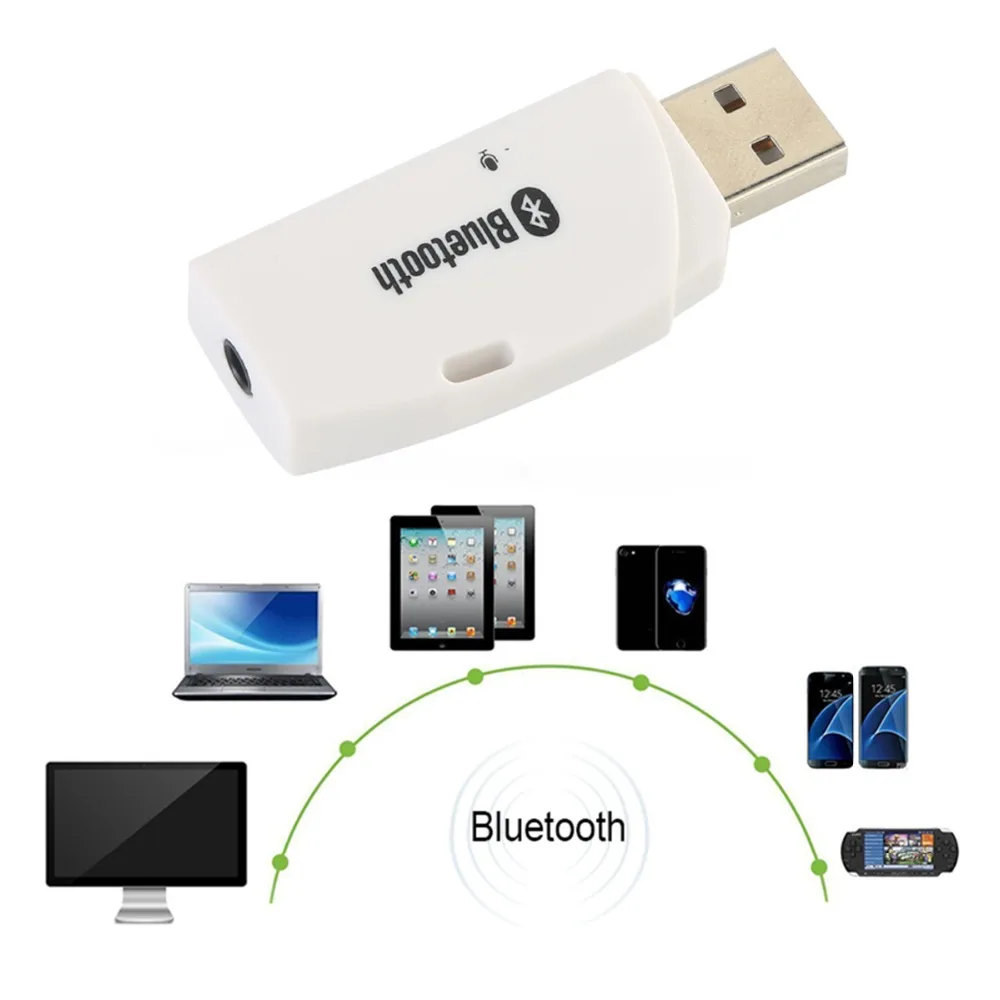 SOONHUA 3.5mm USB Port Bluetooth Receiver 3Mbps 10m Transmission Distance Music Audio AUX Adapter Car Speaker Random Color | Электроника