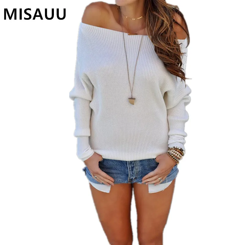 MISAUU Sexy Slash Neck Off Shoulder Sweater Women Jumpers Autumn Pullovers Casual Tops Long Sleeve Knitted Sweaters pull femme
MISAUU Sexy Slash Neck Off Shoulder Sweater Women Jumpers Autumn Pullovers Casual Tops Long Sleeve Knitted Sweaters pull femme