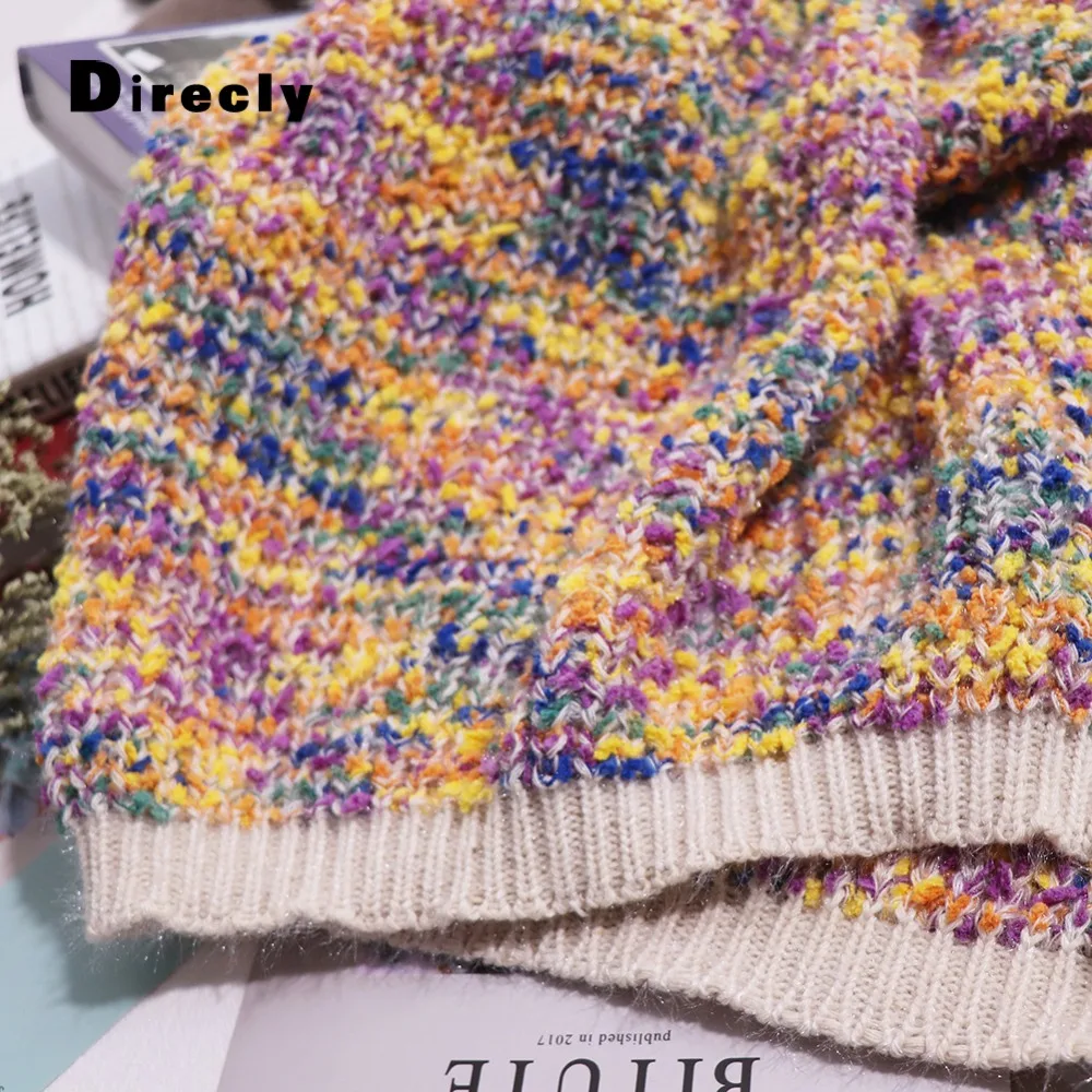 Direcly new 2018 autumn and winter fashion women's sweater loose fashion sweater with high collar, color casual knit pullover
Direcly new 2018 autumn and winter fashion women's sweater loose fashion sweater with high collar, color casual knit pullover