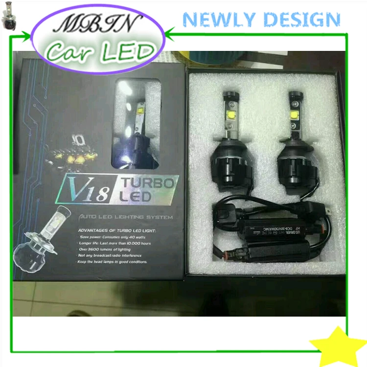 One Kit V18 Turbo H1/H3/H7/H8/H11/880/881/9005/HB3/9006/HB4 40W 4800LM Driving Bulb Led Auto Headlight Fog Lamp Car-Styling
One Kit V18 Turbo H1/H3/H7/H8/H11/880/881/9005/HB3/9006/HB4 40W 4800LM Driving Bulb Led Auto Headlight Fog Lamp Car-Styling