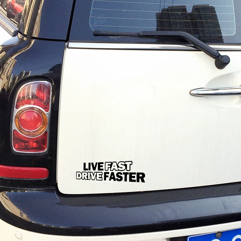 QYPF 16.2CM*5.2CM Funny Live Fast Drive Fast Vinyl Car Window Sticker Decal Black Silver C15-3008
QYPF 16.2CM*5.2CM Funny Live Fast Drive Fast Vinyl Car Window Sticker Decal Black Silver C15-3008