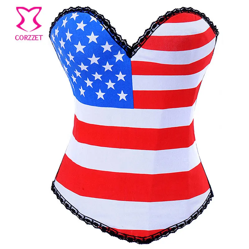 British / American Flag Sexy Corset Gothic Clothing Women Corpetes E Espartilhos Para Festa Burlesque Bustier Corselet Club Wear
British / American Flag Sexy Corset Gothic Clothing Women Corpetes E Espartilhos Para Festa Burlesque Bustier Corselet Club Wear