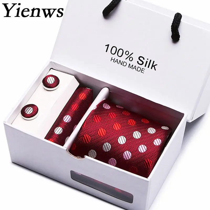 Yienws Neck Tie for Men Fashion Jacquard Dot Ties Male Burgundy Necktie Sets Business Wedding Silks Ties Stropdas YiG055
Yienws Neck Tie for Men Fashion Jacquard Dot Ties Male Burgundy Necktie Sets Business Wedding Silks Ties Stropdas YiG055