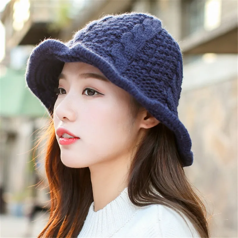 New Korean version of the solid color ladies cap trend literary knitted wool hat autumn and winter warm fashion bucket hat
New Korean version of the solid color ladies cap trend literary knitted wool hat autumn and winter warm fashion bucket hat