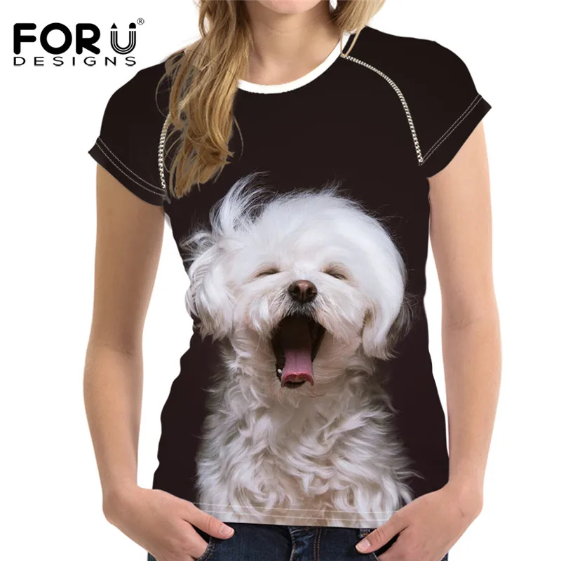 FORUDESIGNS Cute Maltese Dog Print Women Short Sleeve T Shirt Summer Breathable Casual Tshirt for Girls Ladies Fashion Tops Tee
FORUDESIGNS Cute Maltese Dog Print Women Short Sleeve T Shirt Summer Breathable Casual Tshirt for Girls Ladies Fashion Tops Tee