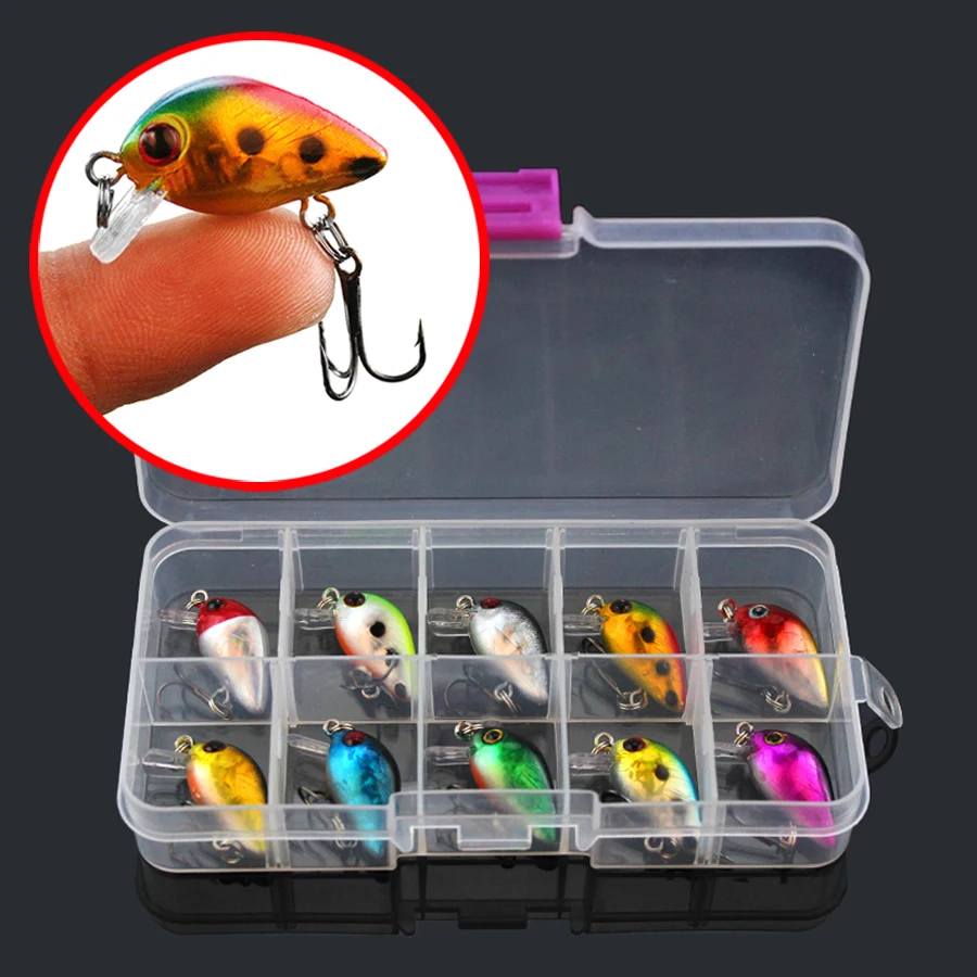 10pcs Fishing Lure Kit 3cm1.5g Minnow Floating Lure Isca Artificial Crankbait Pesca Jig Fishing Hook Set with Fishing Tackle Box
10pcs Fishing Lure Kit 3cm1.5g Minnow Floating Lure Isca Artificial Crankbait Pesca Jig Fishing Hook Set with Fishing Tackle Box