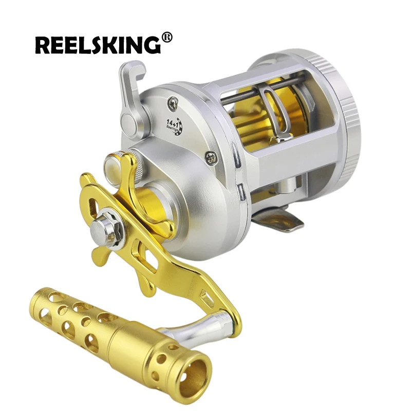 REELSKING Corrosion protection Black and Sliver Cast Drum Wheel Right Hand MAX DRAG 25 Sea Bait Casting Fishing Reels
REELSKING Corrosion protection Black and Sliver Cast Drum Wheel Right Hand MAX DRAG 25 Sea Bait Casting Fishing Reels