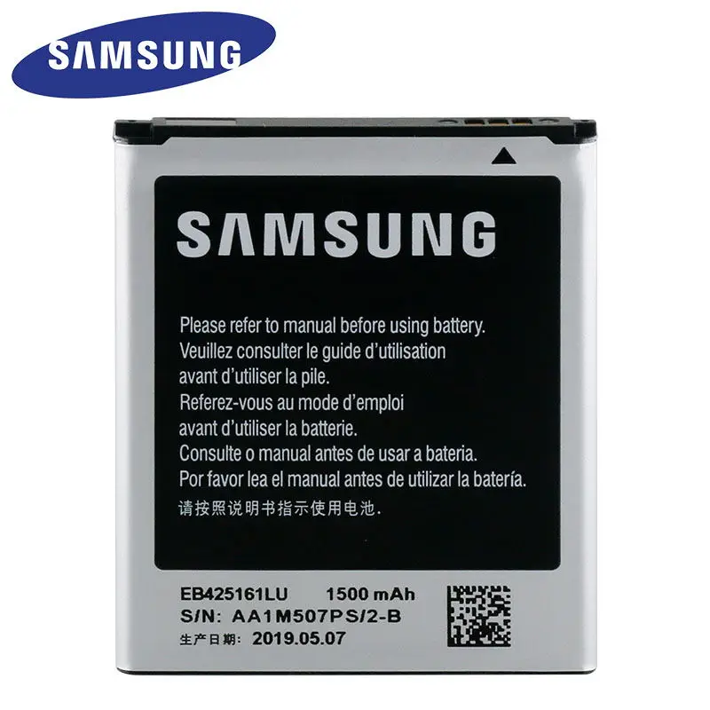 Samsung оригинальный аккумулятор EB425161LU 1500 мАч для Galaxy S Duos S7562 S7566 S7568 i8160 S7582 S7560 S7580 i739