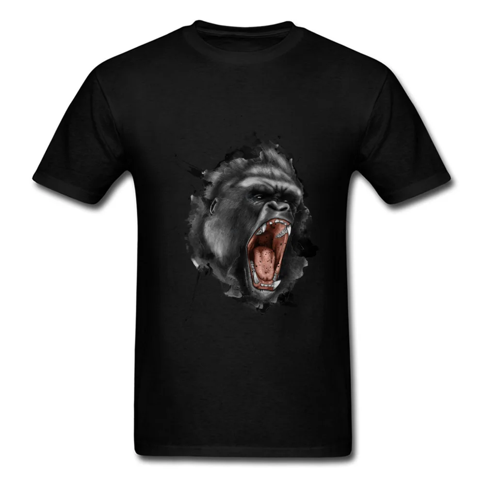 Angry Gorilla 2018 брендовая Дизайнерская мужская футболка классическая черная с