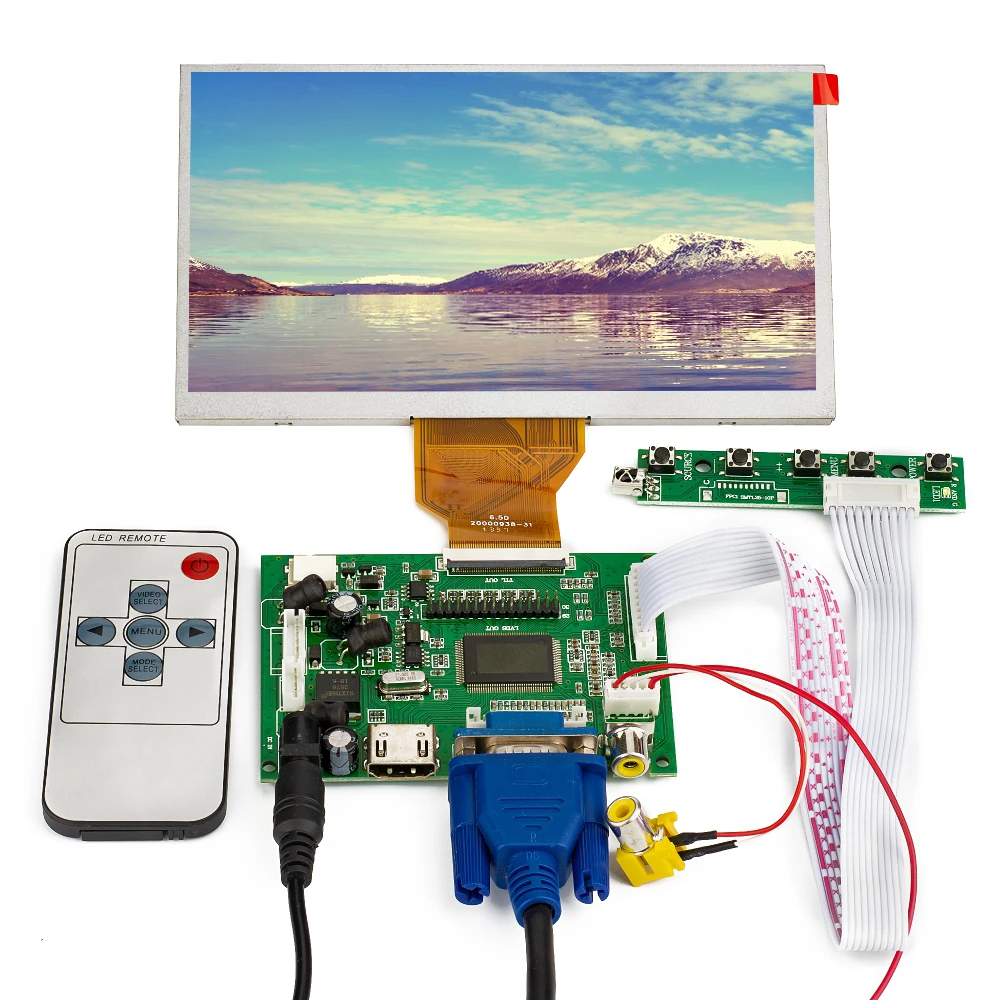 6 5 "ЖК дисплей монитор 800X480 заднего вида для автомобилей VGA AV 24 В постоянного