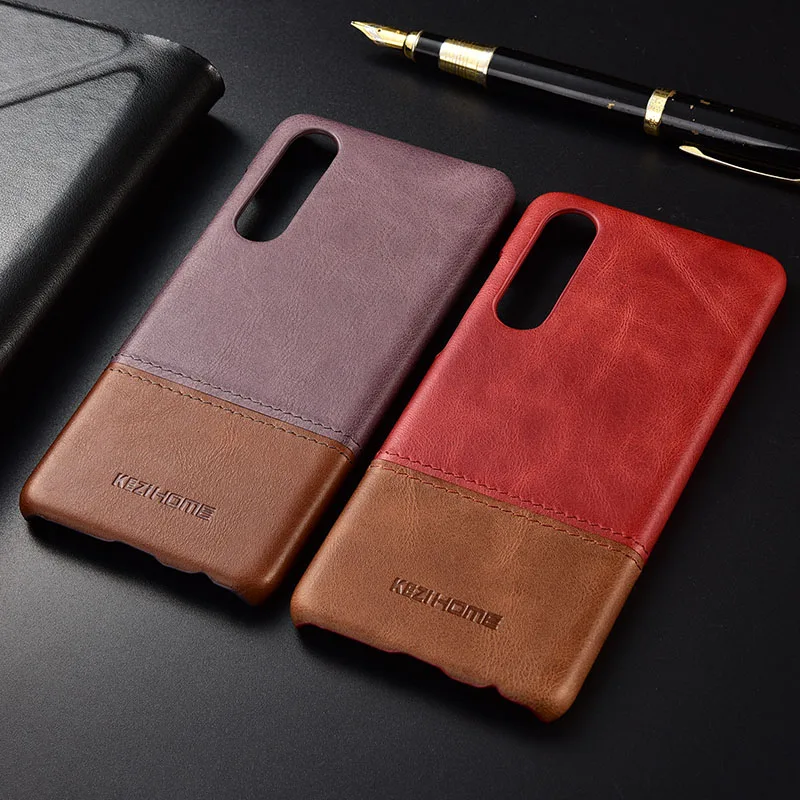 Чехол для Xiaomi Mi9 KEZiHOME роскошный популярный цвет натуральная кожа твердая задняя