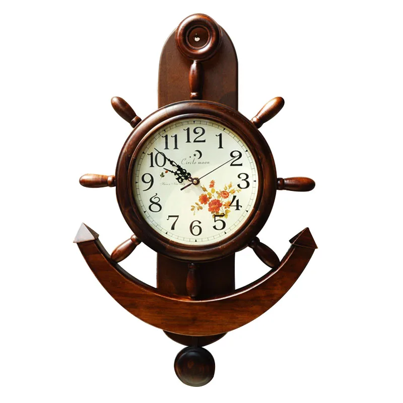Mediterranean-Style Wood Retro Wooden Wall Decoration Clock Saat Needle Home Decoration Hanging reloj Vintage Clock
Mediterranean-Style Wood Retro Wooden Wall Decoration Clock Saat Needle Home Decoration Hanging reloj Vintage Clock