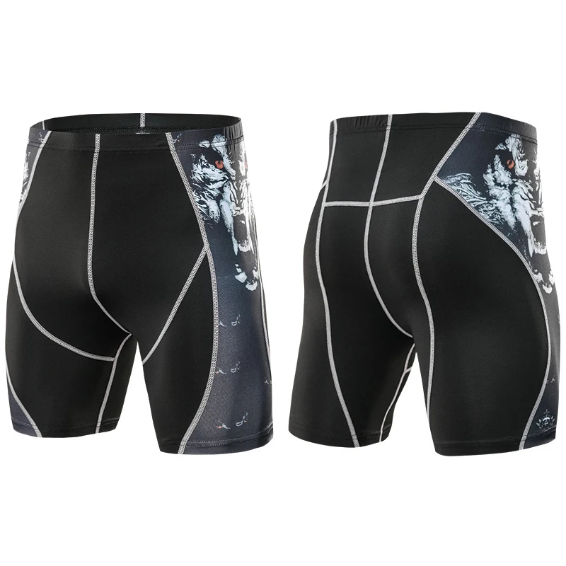 Fitness Printing Sport Shorts Men Tight Running Quick Drying Male Compression Training Gym 3XL | Спорт и развлечения