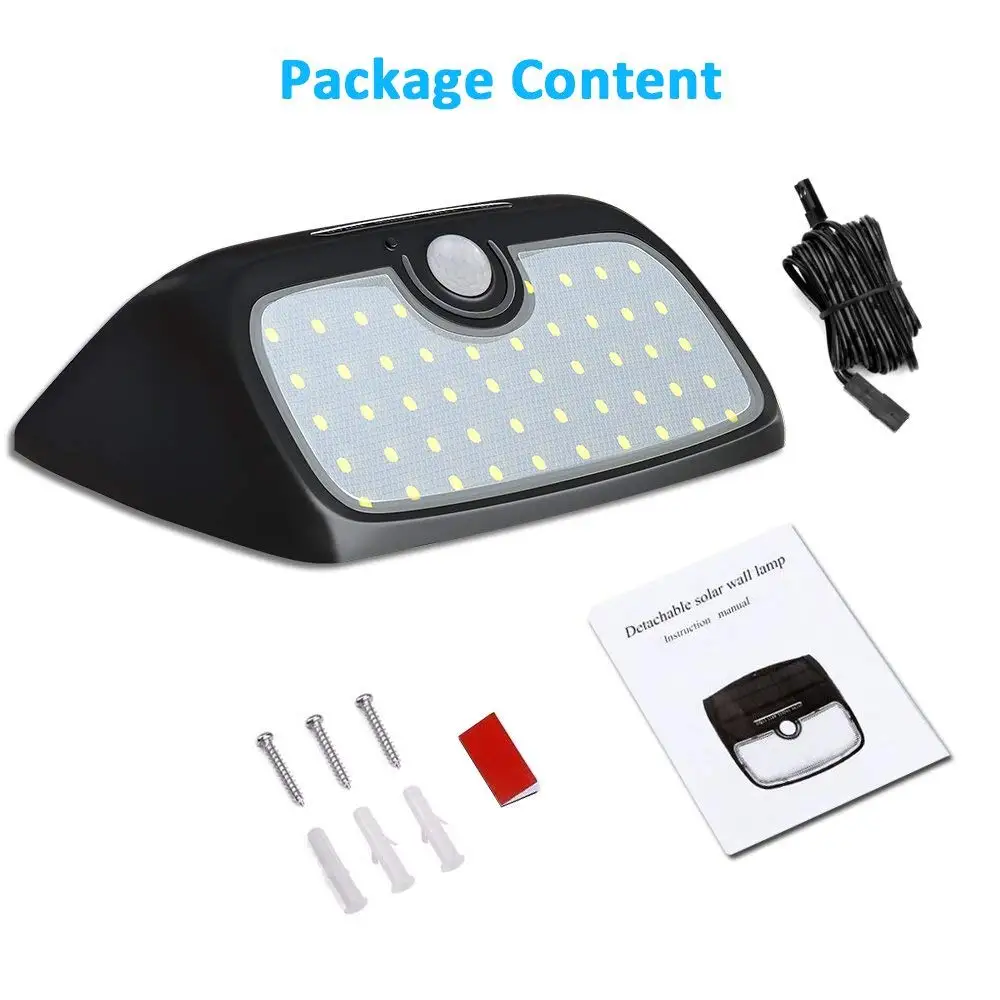 55/48 leds split solar panel Light led bulb strips wall lamp waterproof ip65 3 modes for Garden Back Door Step Stair Fence decor
55/48 leds split solar panel Light led bulb strips wall lamp waterproof ip65 3 modes for Garden Back Door Step Stair Fence decor