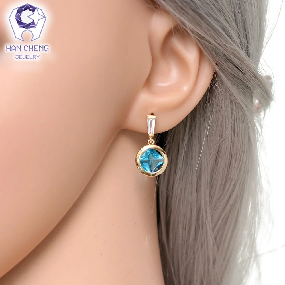 HanCheng New Fashion Round Golden Dangle Hanging AAA Zircon CZ Gem Stone Drop Earrings For Women Jewelry bijoux brincos
HanCheng New Fashion Round Golden Dangle Hanging AAA Zircon CZ Gem Stone Drop Earrings For Women Jewelry bijoux brincos