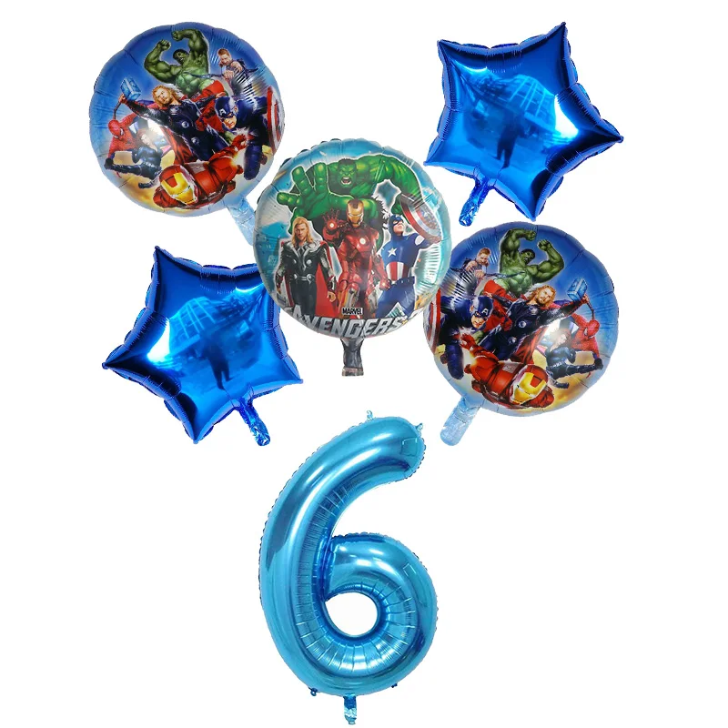 6Pcs Marvel Spiderman Foil Balloons Avengers Number Balloon Birthday Party Decorations Super Hero Boy Kids Toys Baby Shower Ball
6Pcs Marvel Spiderman Foil Balloons Avengers Number Balloon Birthday Party Decorations Super Hero Boy Kids Toys Baby Shower Ball