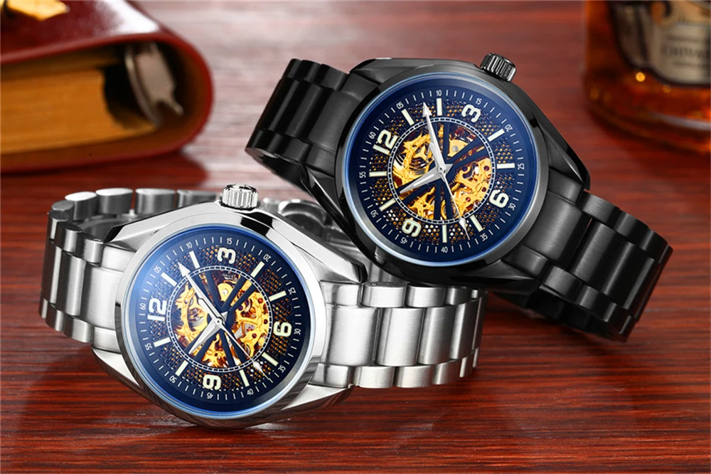 AILANG 2017 Fashion Casual Neutral Design Black Stainless Steel Case Mens Watches Top Brand Luxury Mechanical Skeleton Watch
AILANG 2017 Fashion Casual Neutral Design Black Stainless Steel Case Mens Watches Top Brand Luxury Mechanical Skeleton Watch