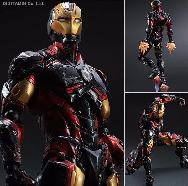 27 см ПВХ фигурки куклы игрушки Детский подарок Brinquedos Play Arts Kai Iron Man Super Hero Age of Ultron Tony