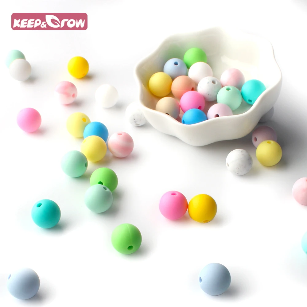 Keep&Grow 100Pcs 12MM Silicone Round Beads BPA Free Perle silicone Baby Teething Beads Baby Teethers Infants Tooth Care Toys
Keep&Grow 100Pcs 12MM Silicone Round Beads BPA Free Perle silicone Baby Teething Beads Baby Teethers Infants Tooth Care Toys