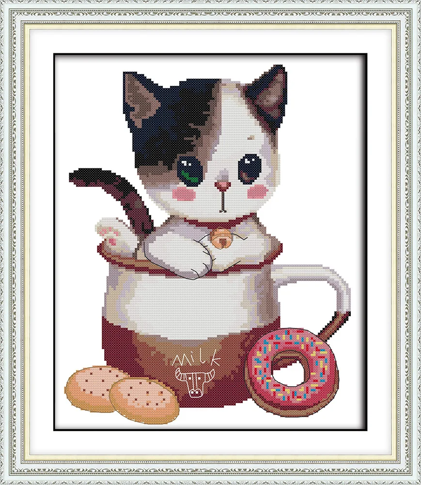 Kitten in the cup 3 cross stitch kit aida 14ct 11ct count printed canvas stitches embroidery DIY handmade needlework
Kitten in the cup 3 cross stitch kit aida 14ct 11ct count printed canvas stitches embroidery DIY handmade needlework