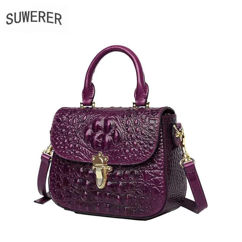 SUWERER 2021New Women Genuine Leather bags luxury handbags famous brand Crocodile pattern Luxury women leather shoulder bag
SUWERER 2021New Women Genuine Leather bags luxury handbags famous brand Crocodile pattern Luxury women leather shoulder bag