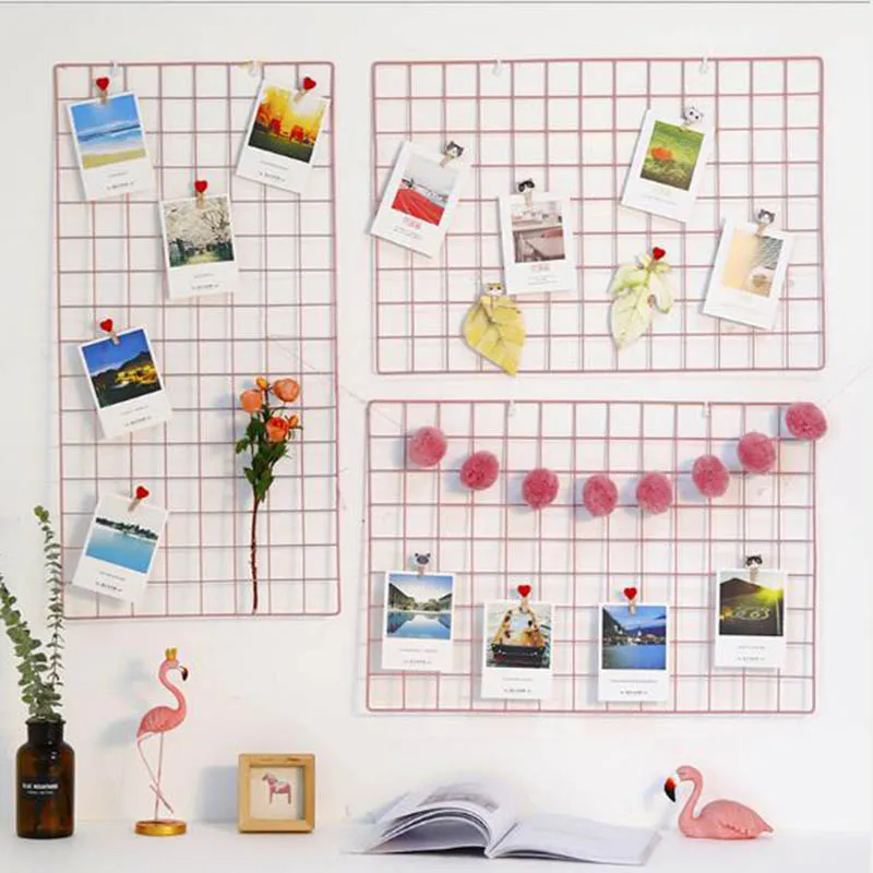 Home Decor Wall Decorate Postcards Mesh Frame Grid Wall Shelf Iron Storage Grids DIY Decoration Light Iron Frames Party Supply
Home Decor Wall Decorate Postcards Mesh Frame Grid Wall Shelf Iron Storage Grids DIY Decoration Light Iron Frames Party Supply