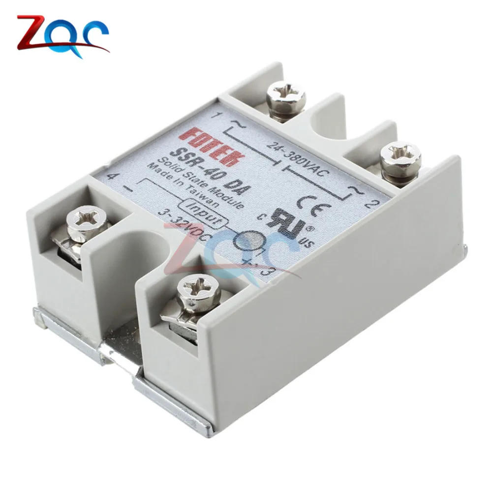 Solid state Relay SSR-10DA SSR-25DA SSR-40DA SSR-50DA 10A 25A 40A 50A actually 3-32V DC TO 24-380V AC SSR 10DA 25DA 40DA 50DA
Solid state Relay SSR-10DA SSR-25DA SSR-40DA SSR-50DA 10A 25A 40A 50A actually 3-32V DC TO 24-380V AC SSR 10DA 25DA 40DA 50DA