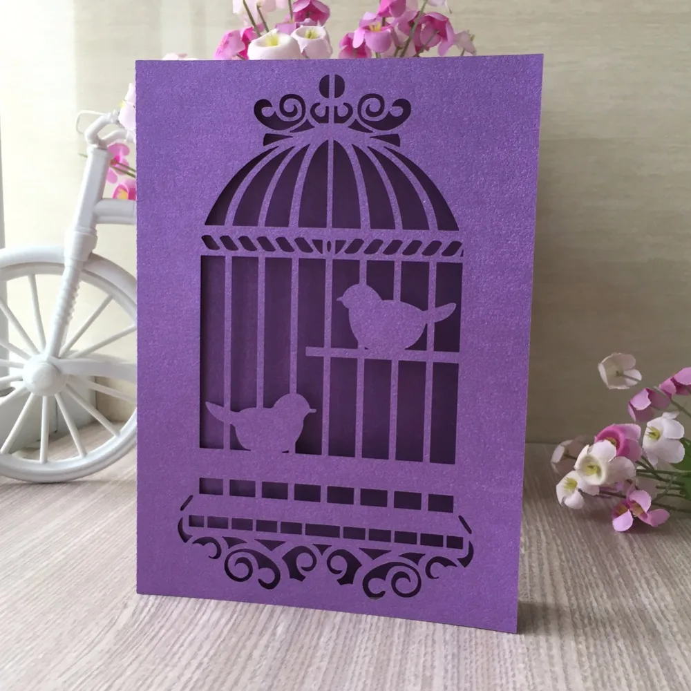 50Pcs/Lot Birds And Birdcage Pattern Wedding Invitation Card Event&Party Supplies Greeting Blessing Card
50Pcs/Lot Birds And Birdcage Pattern Wedding Invitation Card Event&Party Supplies Greeting Blessing Card