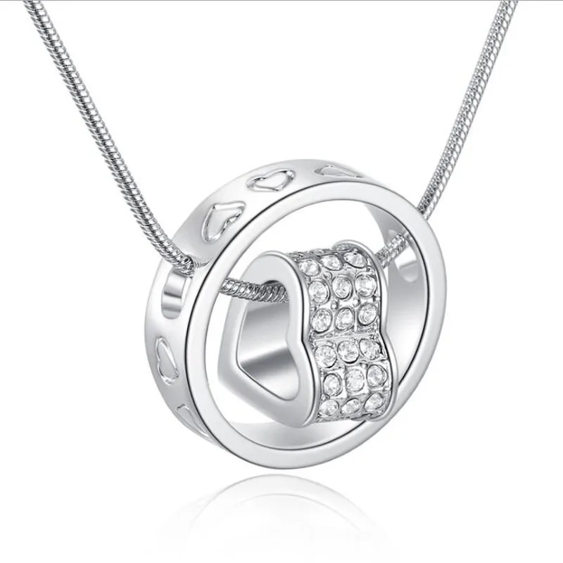 KOFSAC New Fashion Gold 925 Silver Necklace Cute Heart Crystal Round Pendant Necklaces for Women Valentine's Day Jewelry Gift
KOFSAC New Fashion Gold 925 Silver Necklace Cute Heart Crystal Round Pendant Necklaces for Women Valentine's Day Jewelry Gift