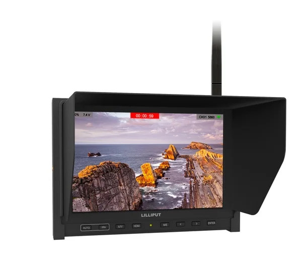 Lilliput 339/DW Fatshark 5 8G приемник двойной антенны 7 дюймов HD беспроводной черный жемчуг FPV