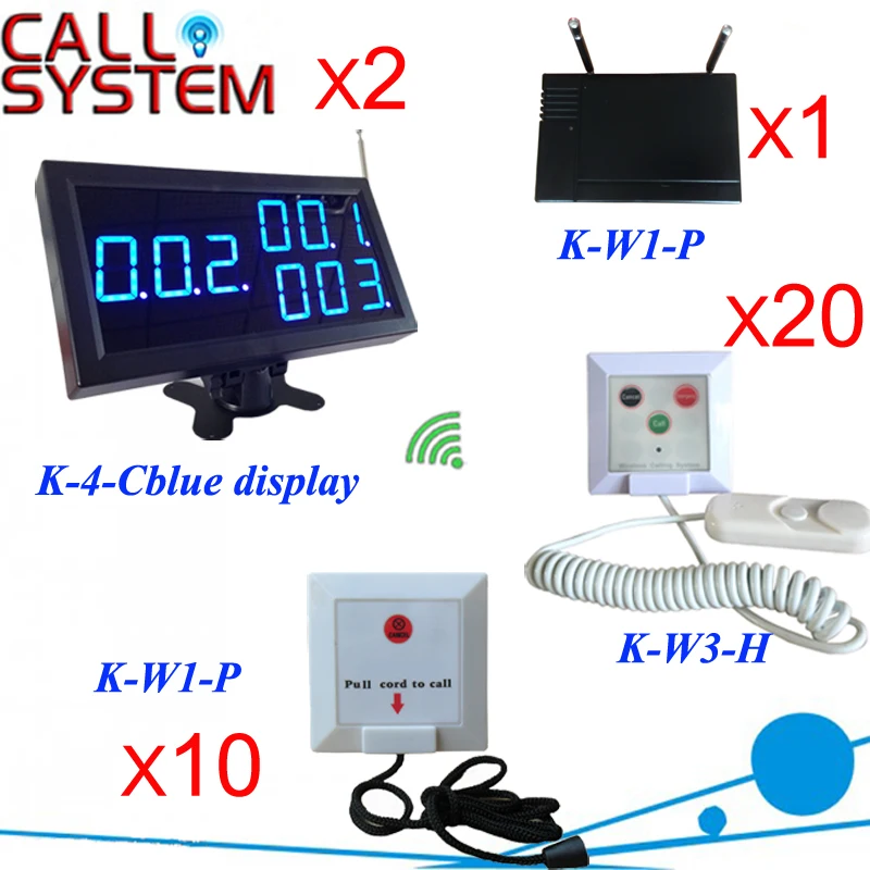 Wireless Hopsital Call System 2 display receiver with 30 bell button and 1 repeater
Wireless Hopsital Call System 2 display receiver with 30 bell button and 1 repeater